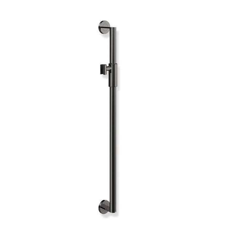 HEWI Metallics Rail With Magnetic Shower Head Holder - Glossy Black Chrome